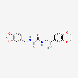 N1-(benzo[d][1,3]dioxol-5-ylmethyl)-N2-(2-(2,3-dihydrobenzo[b][1,4]dioxin-6-yl)-2-hydroxyethyl)oxalamide