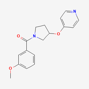(3-Methoxyphenyl)(3-(pyridin-4-yloxy)pyrrolidin-1-yl)methanone