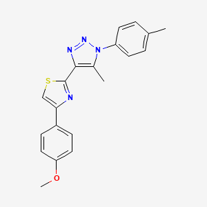 4-[4-(4-methoxyphenyl)-1,3-thiazol-2-yl]-5-methyl-1-(4-methylphenyl)-1H-1,2,3-triazole