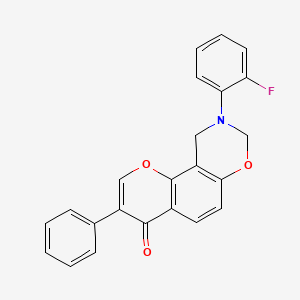9-(2-fluorophenyl)-3-phenyl-9,10-dihydrochromeno[8,7-e][1,3]oxazin-4(8H)-one