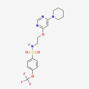 N-(2-((6-(piperidin-1-yl)pyrimidin-4-yl)oxy)ethyl)-4-(trifluoromethoxy)benzenesulfonamide