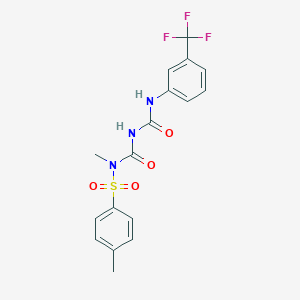 N,4-dimethyl-N-(((3-(trifluoromethyl)phenyl)carbamoyl)carbamoyl)benzenesulfonamide