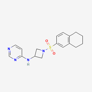 N-[1-(5,6,7,8-tetrahydronaphthalene-2-sulfonyl)azetidin-3-yl]pyrimidin-4-amine