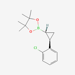 2-[(1R,2R)-2-(2-Chlorophenyl)cyclopropyl]-4,4,5,5-tetramethyl-1,3,2-dioxaborolane
