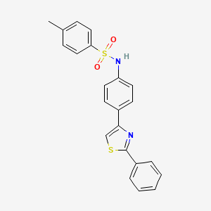 4-methyl-N-[4-(2-phenyl-1,3-thiazol-4-yl)phenyl]benzenesulfonamide