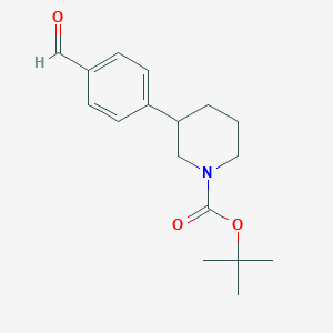molecular formula C17H23NO3 B2479298 Tert-butyl 3-(4-formylphenyl)piperidine-1-carboxylate CAS No. 1211569-51-5