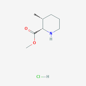 molecular formula C8H16ClNO2 B2479307 Methyl cis-3-methylpiperidine-2-carboxylate HCl CAS No. 174681-81-3