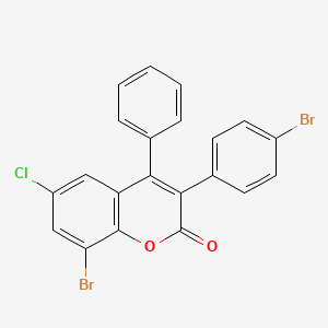 8-Bromo-3-(4-bromophenyl)-6-chloro-4-phenylchromen-2-one