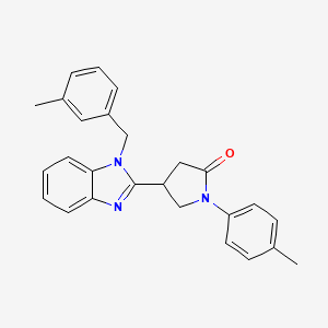 4-(1-(3-methylbenzyl)-1H-benzo[d]imidazol-2-yl)-1-(p-tolyl)pyrrolidin-2-one