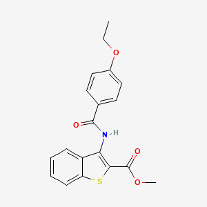 molecular formula C19H17NO4S B2479316 methyl 3-(4-ethoxybenzamido)-1-benzothiophene-2-carboxylate CAS No. 477490-30-5