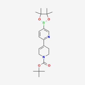 tert-butyl 4-[5-(4,4,5,5-tetramethyl-1,3,2-dioxaborolan-2-yl)-2-pyridyl]-3,6-dihydro-2H-pyridine-1-carboxylate