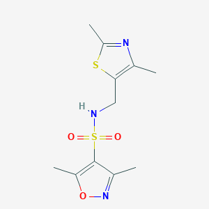N-((2,4-dimethylthiazol-5-yl)methyl)-3,5-dimethylisoxazole-4-sulfonamide