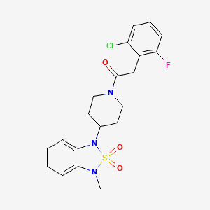 2-(2-chloro-6-fluorophenyl)-1-(4-(3-methyl-2,2-dioxidobenzo[c][1,2,5]thiadiazol-1(3H)-yl)piperidin-1-yl)ethanone