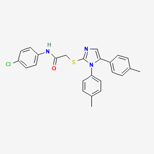 N-(4-chlorophenyl)-2-((1,5-di-p-tolyl-1H-imidazol-2-yl)thio)acetamide