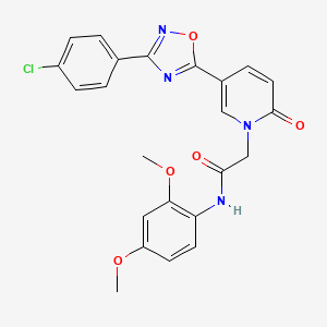 Methyl 4-[({[6-(cyclohexylsulfonyl)pyridazin-3-yl]thio}acetyl)amino]benzoate