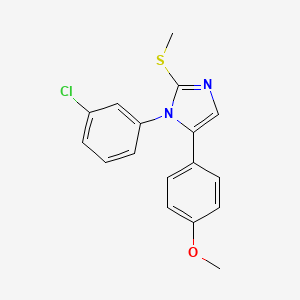 1-(3-chlorophenyl)-5-(4-methoxyphenyl)-2-(methylthio)-1H-imidazole