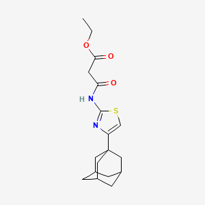 Ethyl 3-[[4-(1-adamantyl)-1,3-thiazol-2-yl]amino]-3-oxopropanoate