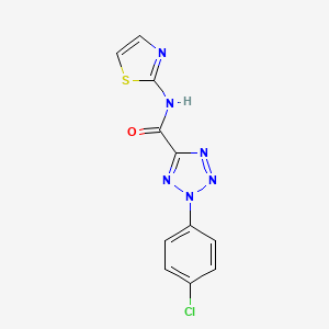 2-(4-chlorophenyl)-N-(thiazol-2-yl)-2H-tetrazole-5-carboxamide