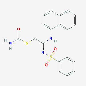 (Z)-S-(2-(naphthalen-1-ylamino)-2-((phenylsulfonyl)imino)ethyl) carbamothioate