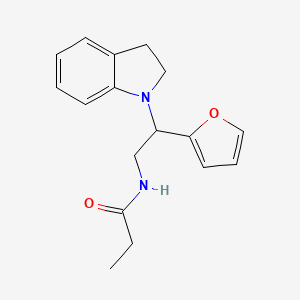 N-(2-(furan-2-yl)-2-(indolin-1-yl)ethyl)propionamide