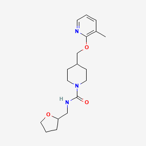 4-{[(3-methylpyridin-2-yl)oxy]methyl}-N-[(oxolan-2-yl)methyl]piperidine-1-carboxamide