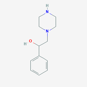 molecular formula C12H18N2O B2479365 1-Phenyl-2-(piperazin-1-yl)ethan-1-ol CAS No. 1760-19-6