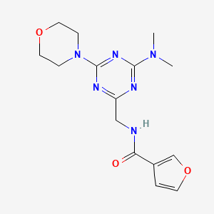 N-((4-(dimethylamino)-6-morpholino-1,3,5-triazin-2-yl)methyl)furan-3-carboxamide