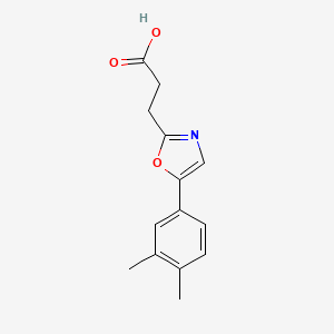 3-[5-(3,4-Dimethylphenyl)-1,3-oxazol-2-yl]propanoic acid