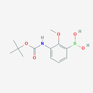 molecular formula C12H18BNO5 B2479372 (3-BOC-Amino)-2-methoxyphenylboronic acid CAS No. 2377608-32-5