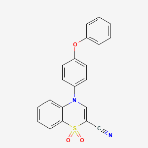 4-(4-phenoxyphenyl)-4H-1,4-benzothiazine-2-carbonitrile 1,1-dioxide