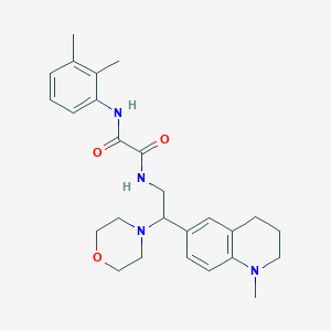molecular formula C26H34N4O3 B2479400 N-(2,3-dimethylphenyl)-N'-[2-(1-methyl-1,2,3,4-tetrahydroquinolin-6-yl)-2-(morpholin-4-yl)ethyl]ethanediamide CAS No. 921924-93-8