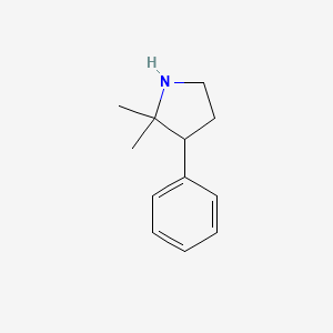 molecular formula C12H17N B2479404 2,2-Dimethyl-3-phenylpyrrolidine CAS No. 1248677-31-7