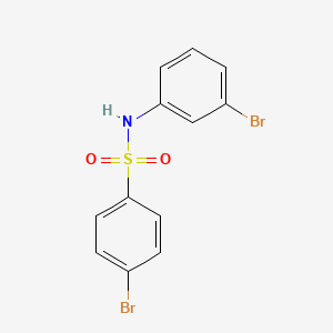 molecular formula C12H9Br2NO2S B2479407 4-bromo-N-(3-bromophenyl)benzenesulfonamide CAS No. 349404-99-5