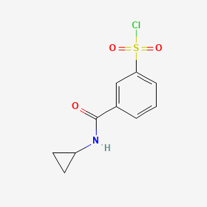 molecular formula C10H10ClNO3S B2479413 3-(Cyclopropylcarbamoyl)benzene-1-sulfonyl chloride CAS No. 1016501-60-2