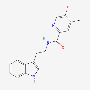molecular formula C17H16FN3O B2479418 5-Fluoro-N-[2-(1H-indol-3-yl)ethyl]-4-methylpyridine-2-carboxamide CAS No. 2415553-75-0
