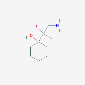 molecular formula C8H15F2NO B2479421 1-(2-Amino-1,1-difluoroethyl)cyclohexan-1-ol CAS No. 1781641-58-4