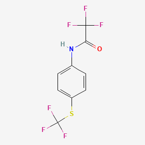 molecular formula C9H5F6NOS B2479424 2,2,2-trifluoro-N-[4-(trifluoromethylsulfanyl)phenyl]acetamide CAS No. 325854-46-4
