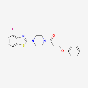 molecular formula C20H20FN3O2S B2479427 1-[4-(4-Fluoro-1,3-benzothiazol-2-yl)piperazin-1-yl]-3-phenoxypropan-1-one CAS No. 897480-45-4