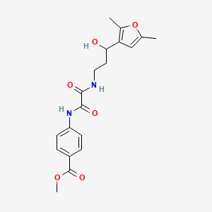 molecular formula C19H22N2O6 B2479435 METHYL 4-({[3-(2,5-DIMETHYLFURAN-3-YL)-3-HYDROXYPROPYL]CARBAMOYL}FORMAMIDO)BENZOATE CAS No. 1421513-52-1