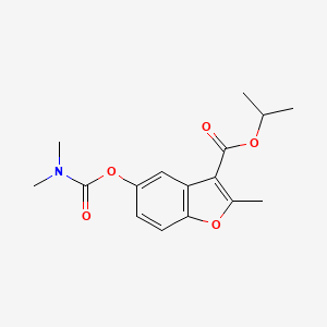 molecular formula C16H19NO5 B2479465 propan-2-yl 5-[(dimethylcarbamoyl)oxy]-2-methyl-1-benzofuran-3-carboxylate CAS No. 900297-90-7