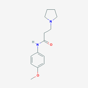 molecular formula C14H20N2O2 B247948 N-(4-methoxyphenyl)-3-(pyrrolidin-1-yl)propanamide 