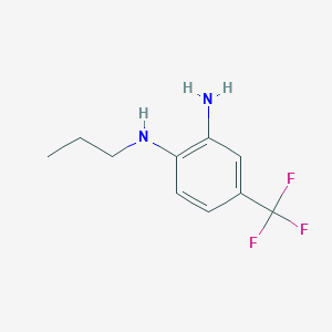 molecular formula C10H13F3N2 B2479496 1-N-propyl-4-(trifluoromethyl)benzene-1,2-diamine CAS No. 164221-21-0