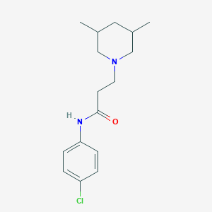 molecular formula C16H23ClN2O B247951 N-(4-chlorophenyl)-3-(3,5-dimethylpiperidin-1-yl)propanamide 