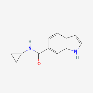 molecular formula C12H12N2O B2479519 N-cyclopropyl-1H-indole-6-carboxamide CAS No. 1457061-57-2