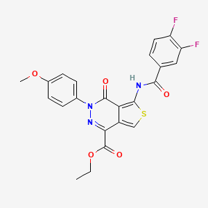 molecular formula C23H17F2N3O5S B2479520 ethyl 5-(3,4-difluorobenzamido)-3-(4-methoxyphenyl)-4-oxo-3H,4H-thieno[3,4-d]pyridazine-1-carboxylate CAS No. 851952-05-1