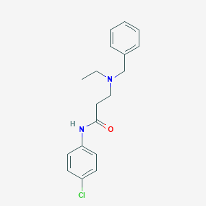 molecular formula C18H21ClN2O B247953 3-[benzyl(ethyl)amino]-N-(4-chlorophenyl)propanamide 