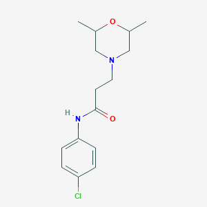 molecular formula C15H21ClN2O2 B247954 N-(4-chlorophenyl)-3-(2,6-dimethylmorpholin-4-yl)propanamide 
