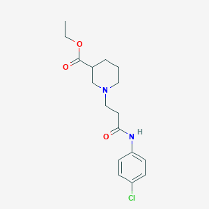 molecular formula C17H23ClN2O3 B247955 Ethyl 1-[3-(4-chloroanilino)-3-oxopropyl]-3-piperidinecarboxylate 