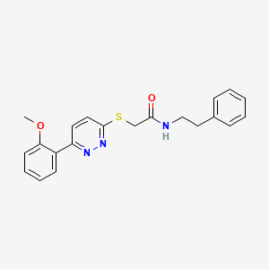 B2479587 2-((6-(2-methoxyphenyl)pyridazin-3-yl)thio)-N-phenethylacetamide CAS No. 893979-94-7