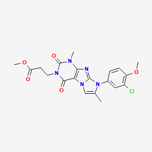 methyl 3-(8-(3-chloro-4-methoxyphenyl)-1,7-dimethyl-2,4-dioxo-1H-imidazo[2,1-f]purin-3(2H,4H,8H)-yl)propanoate